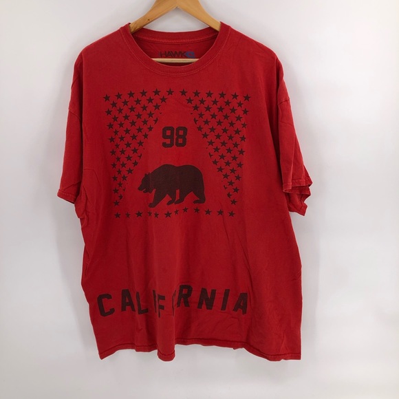 Tony Hawk Red California Bear T-Shirt - Picture 1 of 7